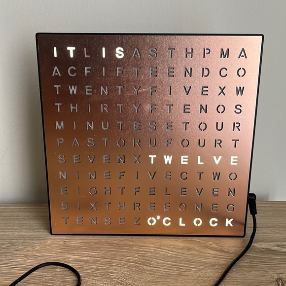 Wall Decor Led Lightup Word Clock 775 Modern Design Electronic Accent Wall Or Desk Poshmark